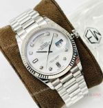 V2 Replica Rolex DayDate 40mm 3255 White MOP Dial President Watch with nfc card